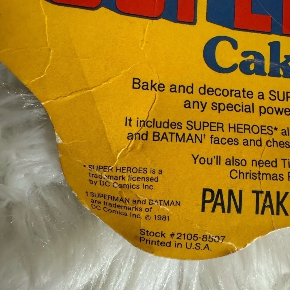 Vintage Wilton Super Heroes cake pan for Superman or Batman cake